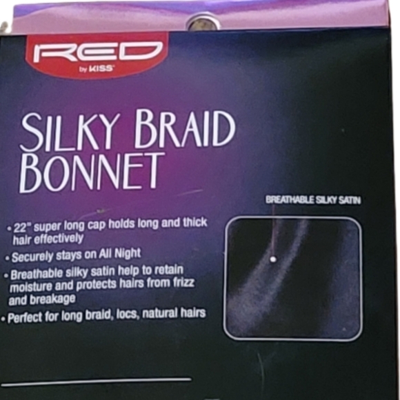 Silky BRAID BONNET RED by Kiss premium silky satin breathable - Picture 5 of 6